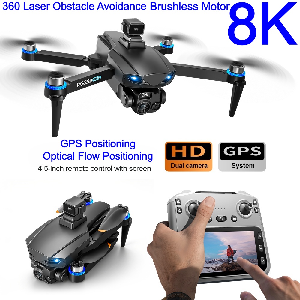 Drone Camera 4K - โดรน 8K รุ่นใหม่ พร้อมกล้อง HD ระบบเลเซอร์หลบหลีกสิ่งกีดขวาง