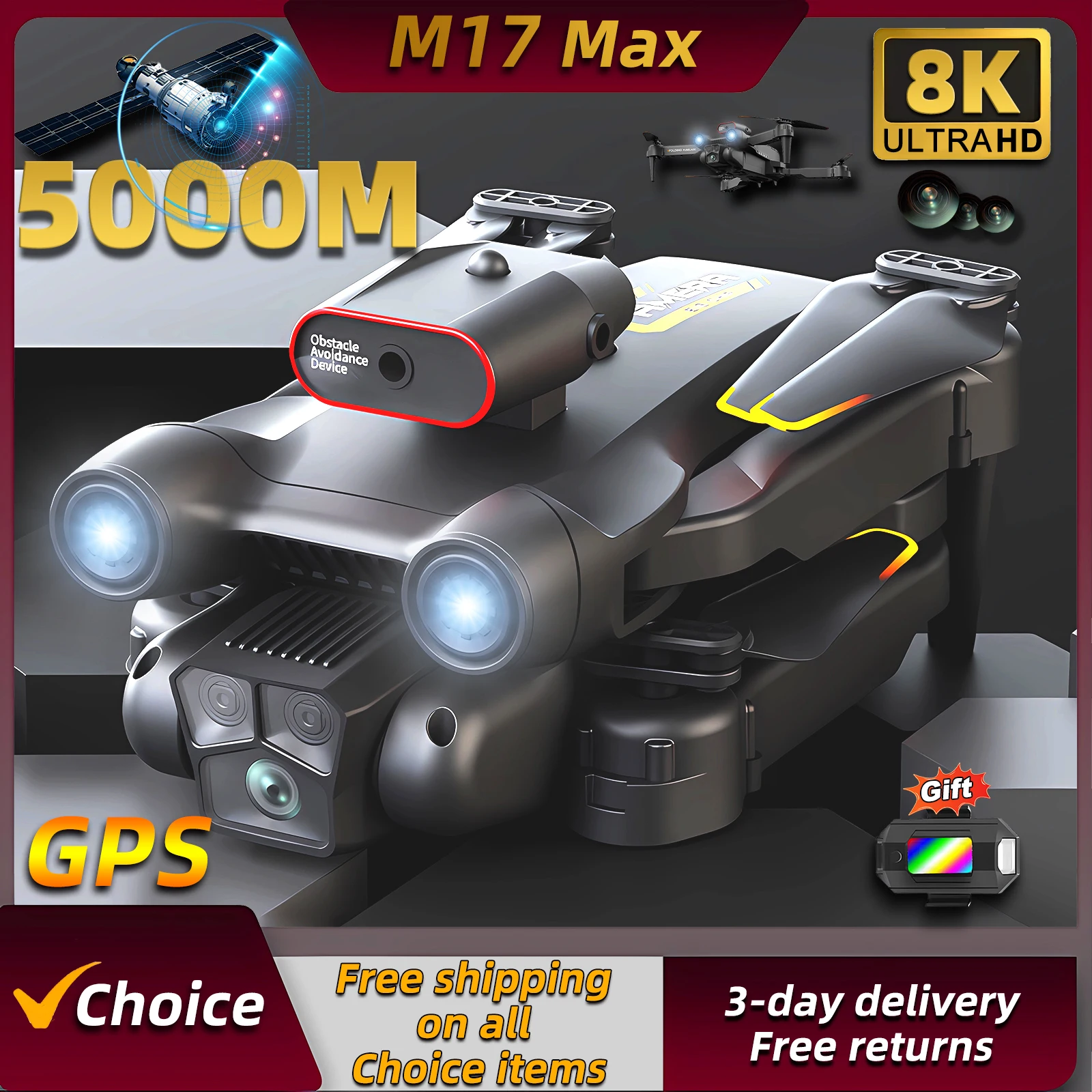 โดรนรุ่นใหม่ M17 Max 8K ระดับม - Drone Camera Night Vision บทวิจารณ์และราคา