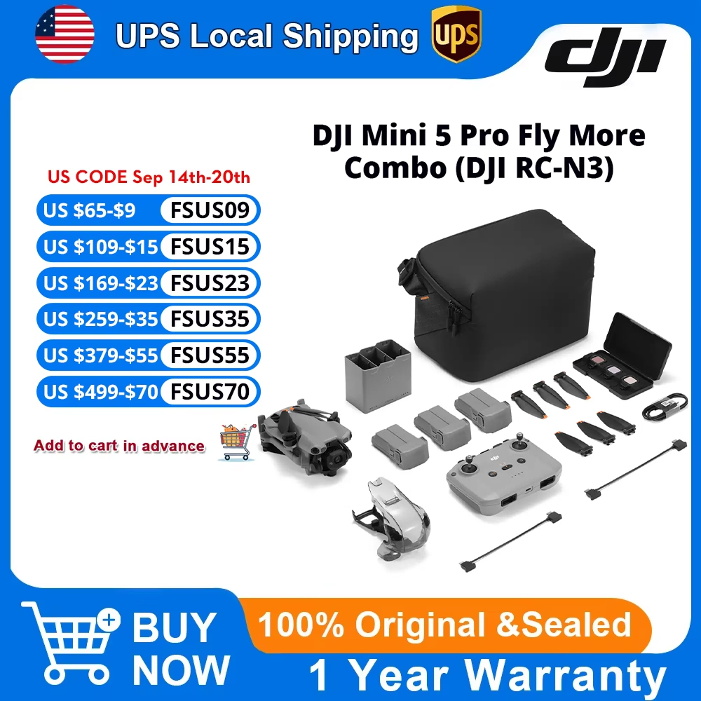 DJI Mini 5 Pro Fly More Combo  - Drone Camera Vlog บทวิจารณ์และราคา